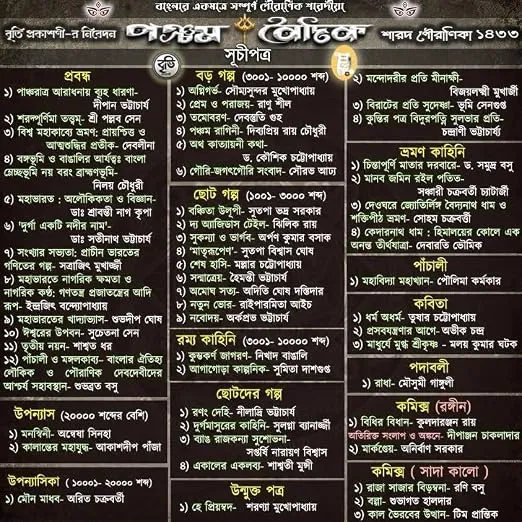Pancham Baidik Sharad Pouranika 1433 (2026) || Pancham Baidik Sharadiya 2026 || পঞ্চম বৈদিক শারদ পৌরাণিকা ১৪৩৩ (২০২৬) || পঞ্চম বৈদিক শারদীয়া ২০২৬ - Image 2